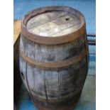 TALL WOODEN BARREL