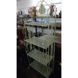 GREEN METAL DISPLAY STAND