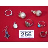 STERLING SILVER & WHITE METAL ITEMS