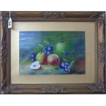 FRAMED & GLAZED OIL PAINTING, 'STILL LIFE'