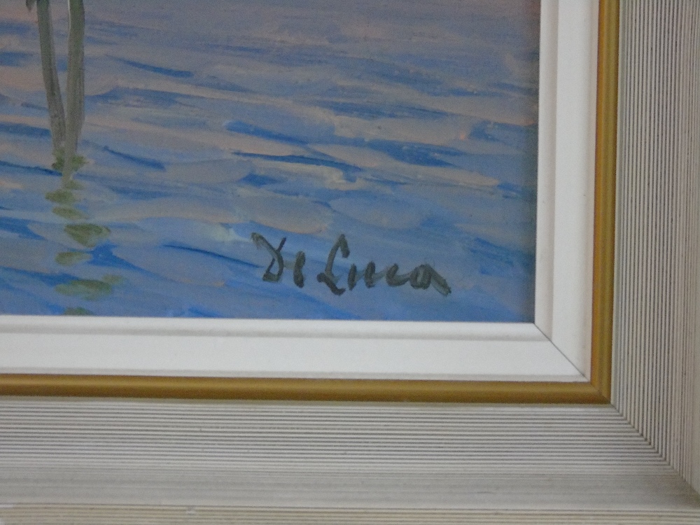 NAUTICAL OIL PAINTING SIGNED DELUCA, POSSIBLY LUIGI DELUCA - Image 2 of 2