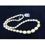 EARLY 20TH CENTURY IVORY NECKLACE 167 GRAMS