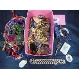 BOX OF COSTUME JEWELLERY