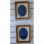 PAIR OF FRAMED & GLAZED MOUNTED PLAQUES