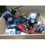 QUANTITY OF ASSORTED CAMERAS INCLUDING, BILORA BELLA & CANONET 28