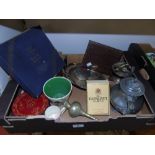 MIXED BOX INCLUDING PLATED WARE & BOXED FRUIT KNIVES