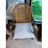 BERGERE CHAIR WITH HOOPED SHAPE BACK