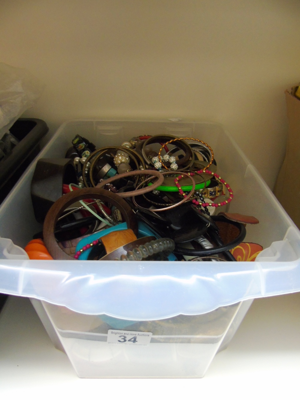 BOX OF COSTUME JEWELLERY