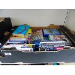 BOX OF PAPERBACKS, PC GAMES, DVDs, PS2 GAMES