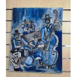 OIL ON CANVAS 'JAZZ BAND'