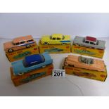 5 BOXED DINKY AMERICAN CARS 131/173/178/179/192