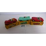 3 X BOXED DINKY RACING AND SPORTS CARS 103/108 AND 238