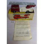 BOXED WITH ORIGINAL INSTRUCTIONS DINKY FIRE TRUCK WITH TURNTABLE FIRE ESCAPE 956 COMPLETE