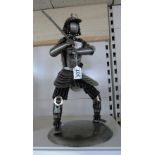 LARGE SCULPTURE OF A SAMURAI WARRIOR, MADE FROM CAR/BICYCLE PARTS