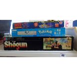3 BOXED GAMES, ALIEN, SHOGUN & POKEMON MONOPOLY