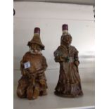 2 FRENCH FIGURAL DECANTERS