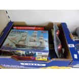 GAMES, INCLUDING PS2 BUZZ QUIZ, SIMPSONS CLUEDO & UNITED STATES SHIP MODEL