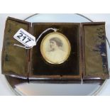 VICTORIAN CASED MINIATURE FRAME WITH PHOTOGRAPH