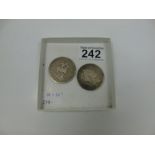 2 X GEORGE 111 SILVER CROWNS, 1819 & 1820