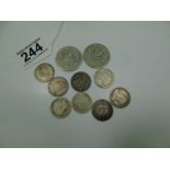 10 VARIOUS GEORGIAN & VICTORIAN SILVER COINS