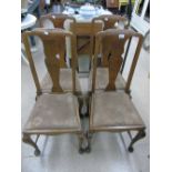 4 OAK DINING ROOM CHAIRS
