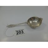 HALL MARKED SILVER TEA STRAINER 40 GRAMS