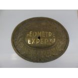 METAL PLAQUE, GEOMETRE EXPERT