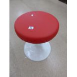 RED LEATHER STOOL