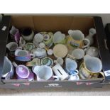 BOX OF SOUTH COAST CERAMIC SOUVENIRS, INCLUDING BRIGHTON, WORTHING, BOGNOR REGIS & ROTTINGDEAN