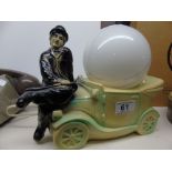 CERAMIC CHARLIE CHAPLIN LAMP