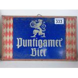 GERMAN TIN PLATE BEER SIGN