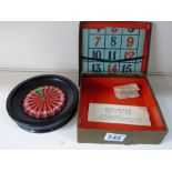 CHAD VALLEY ROULETTE WHEEL + PAPER TABLE CLOTH