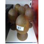 6 WOODEN FINIALS