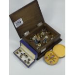 JEWELLERY BOX WITH CUFF-LINKS & STUDS