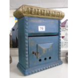 SMALL WOODEN TABLE TOP LOCKABLE CUPBOARD