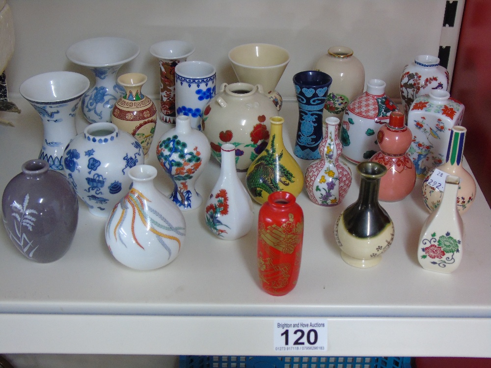 LARGE QUANTITY OF MINIATURE VASES