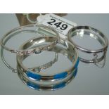 3 X SILVER BRACELETS