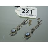 925 SILVER & TOPAZ EARRINGS