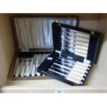 2 CASED CUTLERY SETS