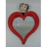 BETTY BOOP HEART SHAPED MIRROR