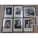 QUANTITY OF BLACK & WHITE SIGNED PHOTOGRAPHS INCLUDING SHIRLEY BASSEY & HARRY SECOMBE