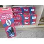 BOXED 'FAMOUS MINIATURE BAGPIPES' X 8