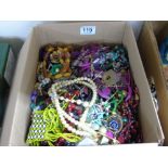 BOX OF COSTUME JEWELLERY