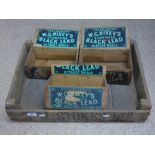 WOODEN ADVERTISING CRATE + ADVERTISING BOXES