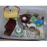 ASSORTED CERAMICS INCLUDING THORNTONS CHOCOLATES MONEY BOX