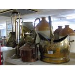 COPPER & BRASS ITEMS INCLUDING COAL SCUTTLE