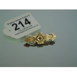 9CT 375 GOLD MOURNING BROOCH