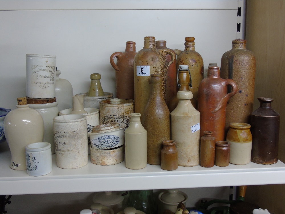 QUANTITY OF STONEWARE BOTTLES