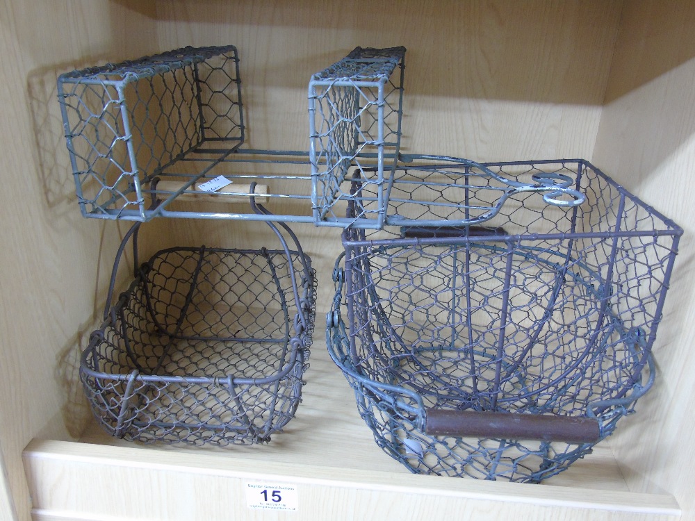 4 WIRE WORK BASKETS & PLANT HOLDERS