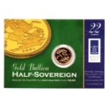 Lot Half sovereign 2001 on RM presentation card Reserve: £80